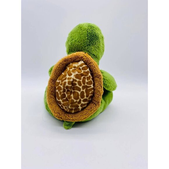 Green Turtle Plush Stuffed Animal Toy With Spotted Pattern Print Shell, 7" - Picture 3 of 8